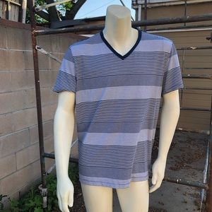 Alfani Men's Ombre Striped V-Neck T-Shirt